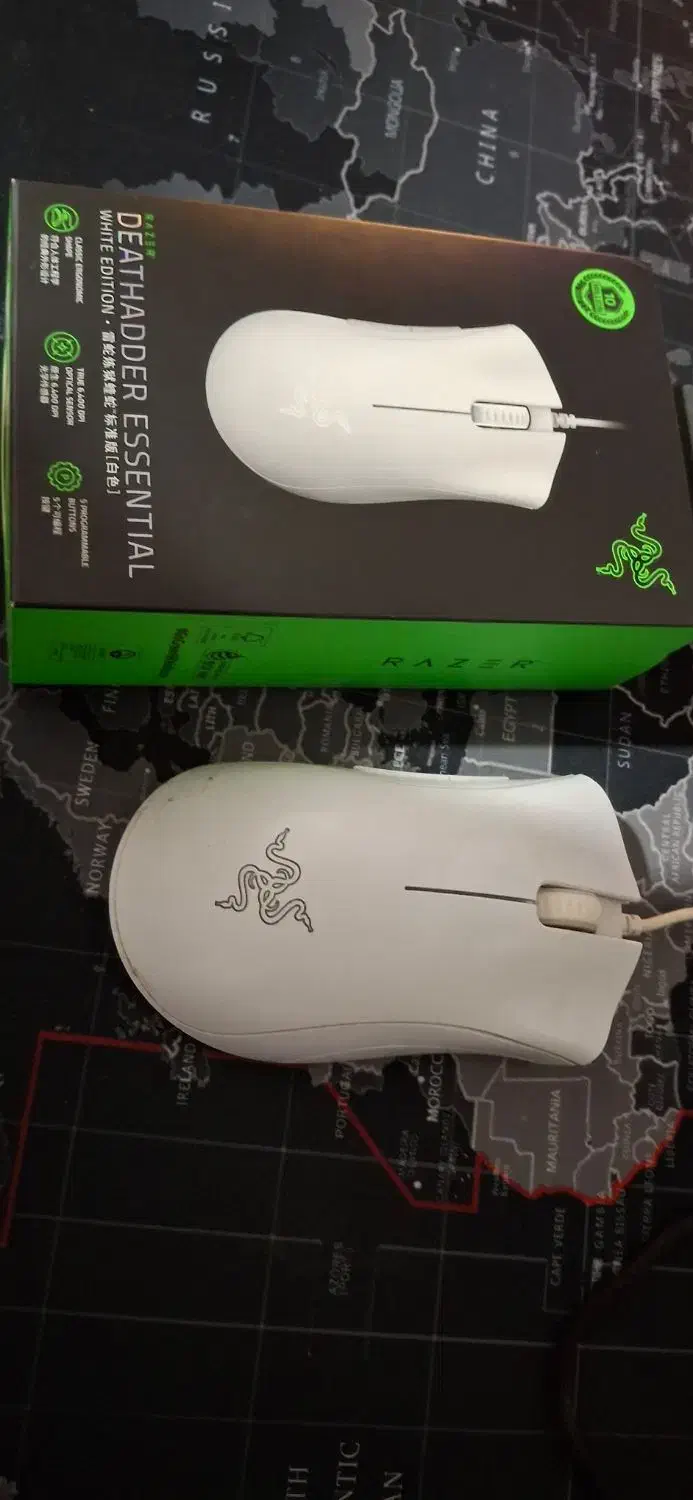 موس گیمینگrazer deathadder essential white edition|قطعات و لوازم جانبی رایانه|تبریز, |دیوار