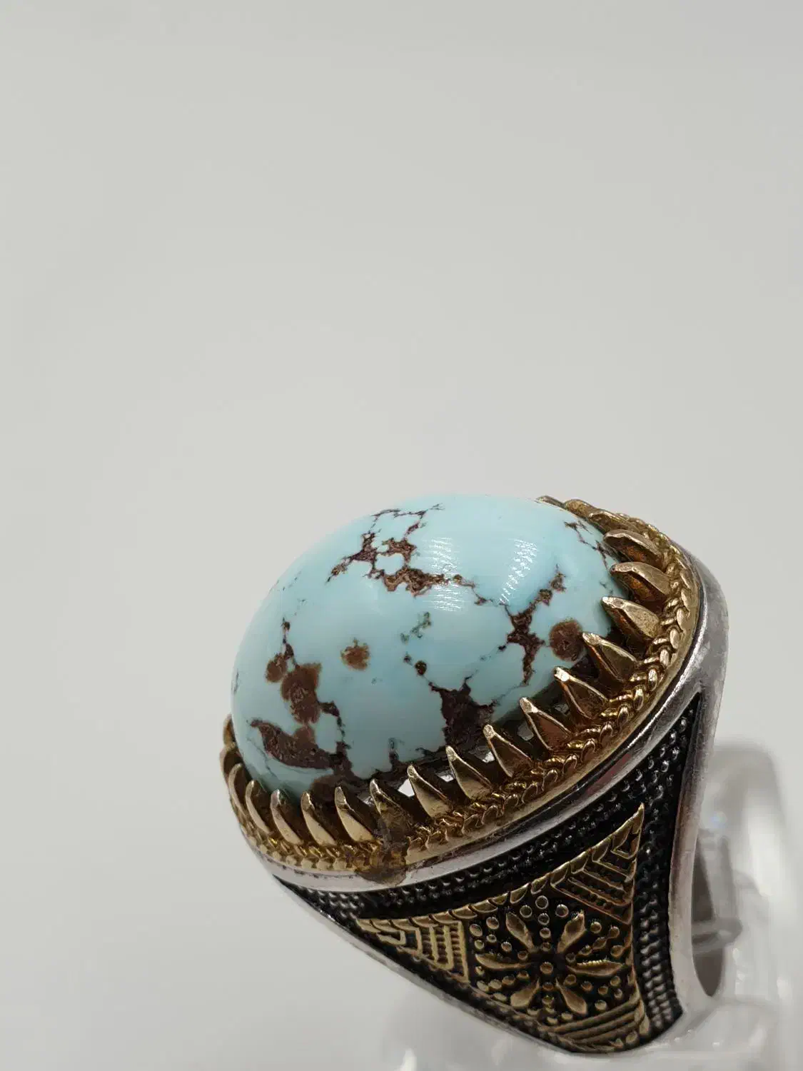 انگشتر فیروزه اصل نیشابور طبیعی کلکسیونی|جواهرات|خاوران, |دیوار