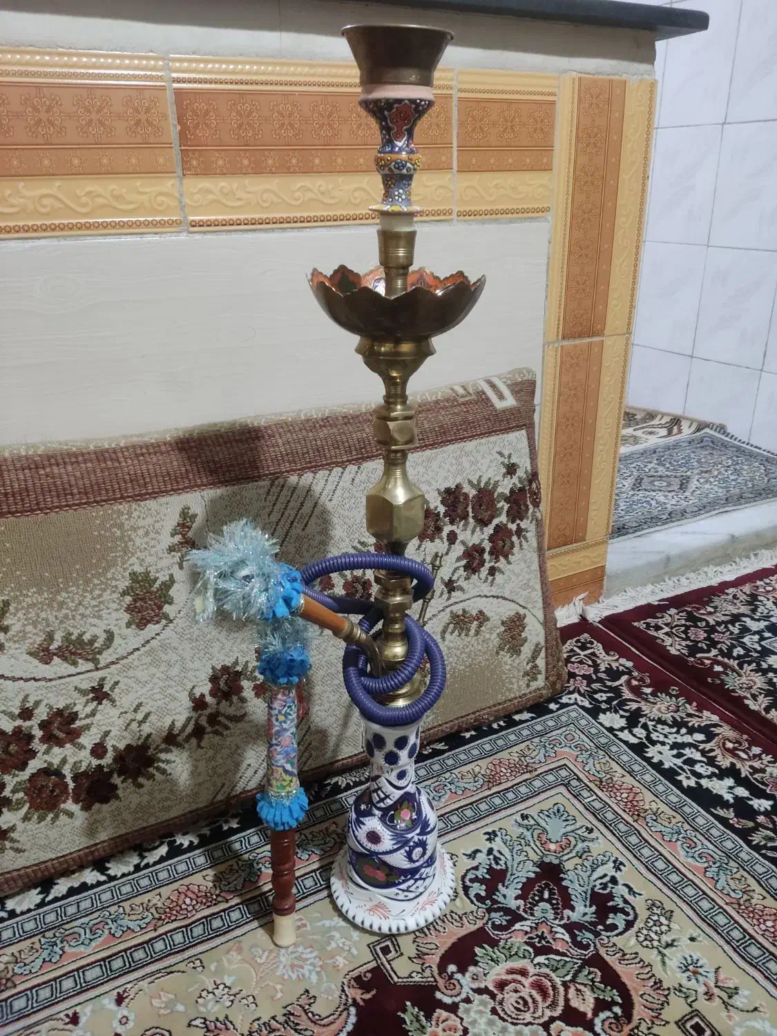 قلیون نو تنباکو نخورده تمام برنج|زیورآلات و اکسسوری|قزوین, |دیوار