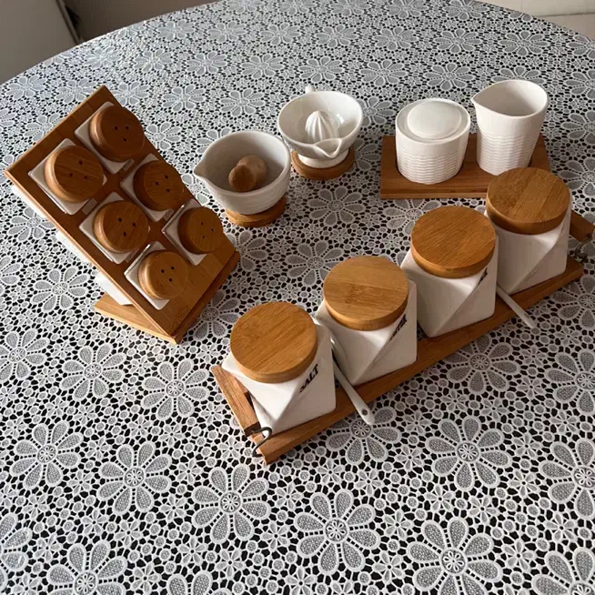 ست پاسماوری و ادویه و روغن ریز بامبو|ظروف پختوپز|ارومیه, |دیوار