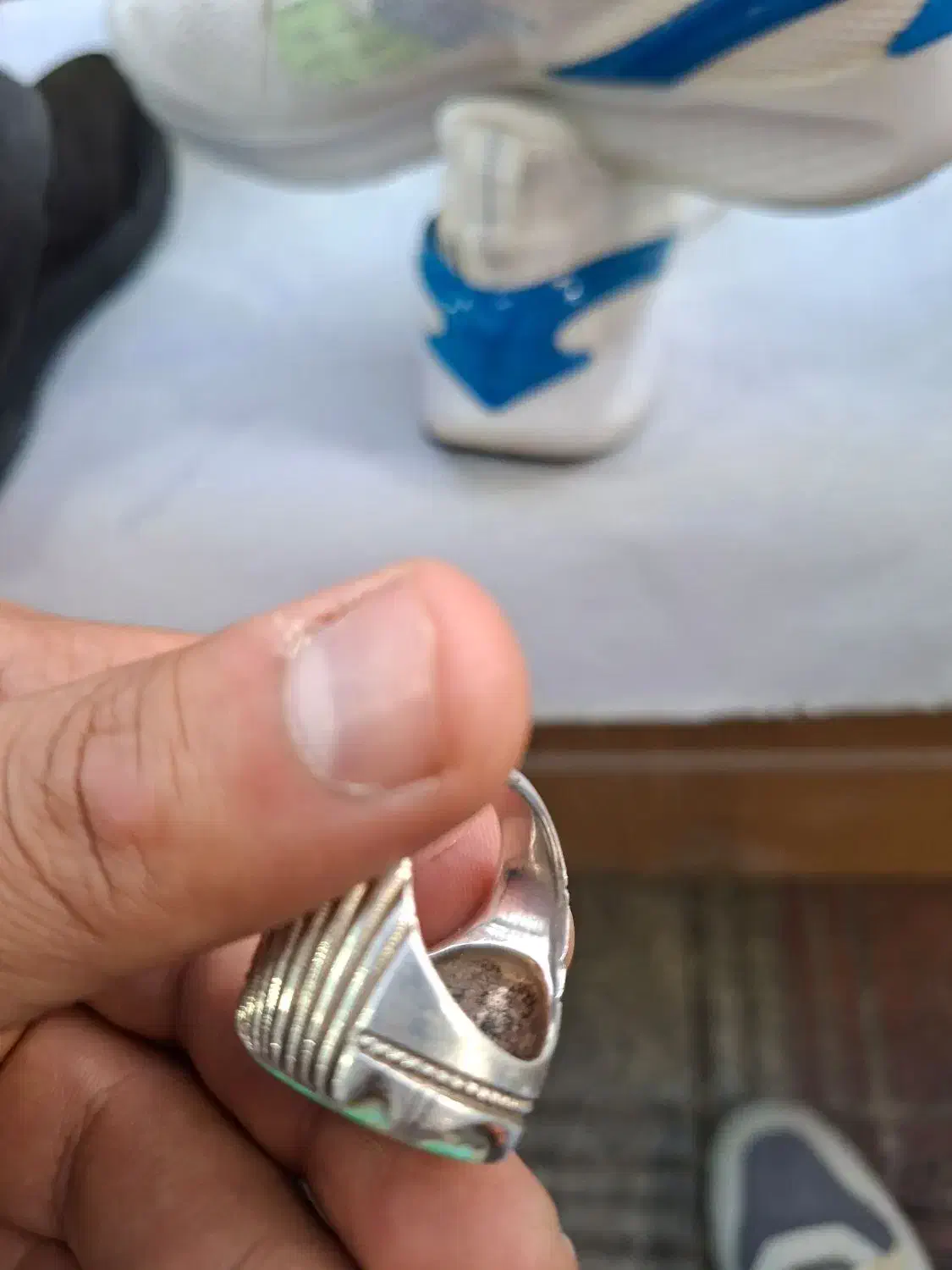 انگشتر فیروزه نقره عیار بالای ۹۲۵|جواهرات|اهواز, کمپلو شمالی|دیوار