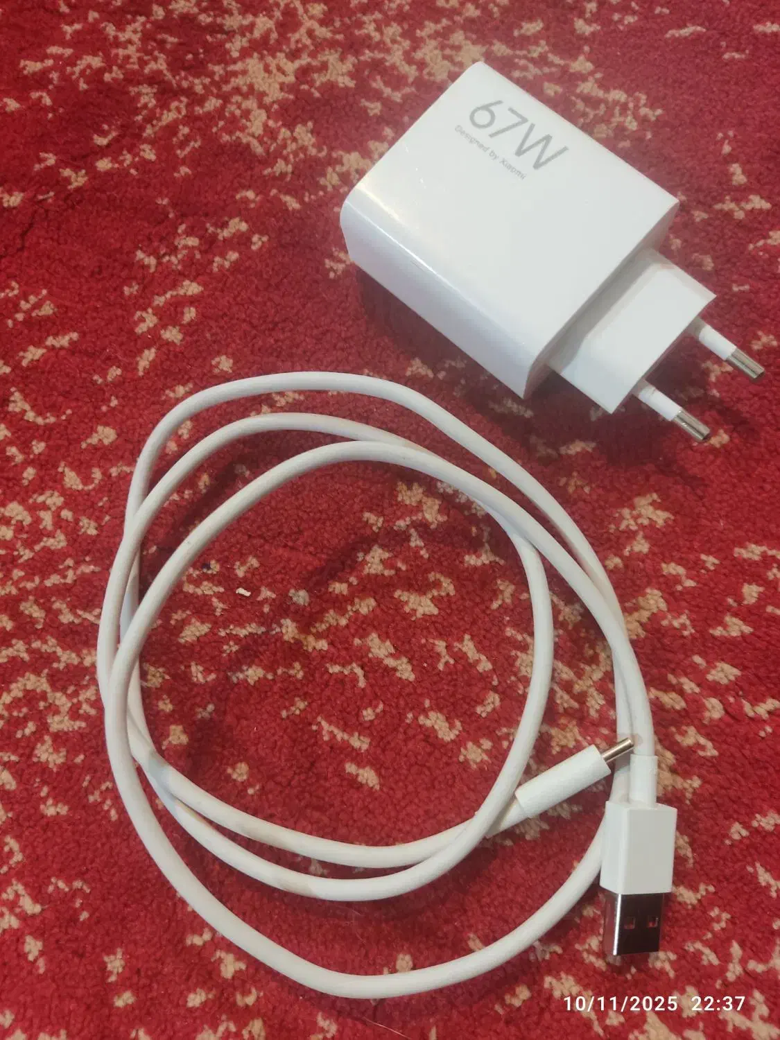شارژر 67 وات اصلی سر کارتنی با سیم اصلی سر کارتنی|لوازم جانبی موبایل و تبلت|باشت, |دیوار