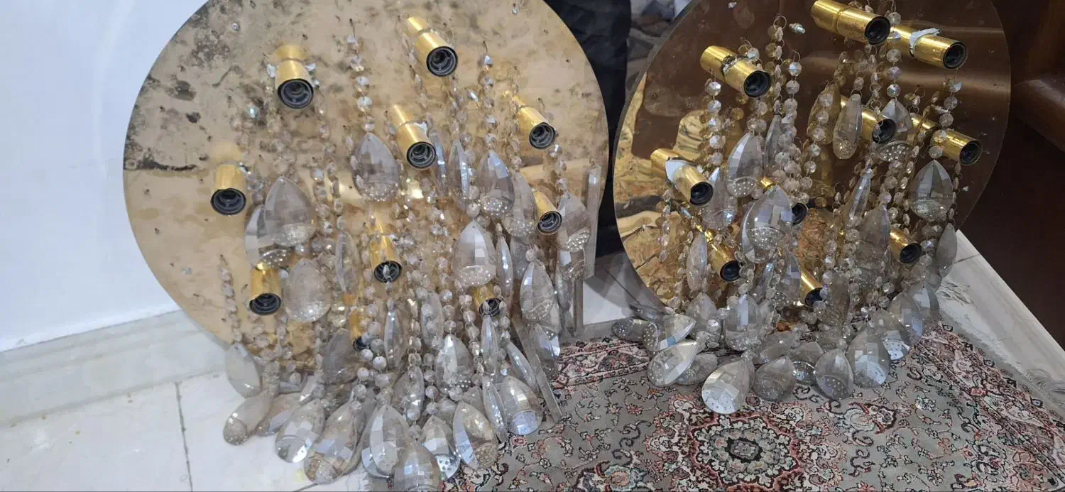 لوستر طلایی جفت|لوستر و چراغ آویز|رباط‌کریم, الارد|دیوار
