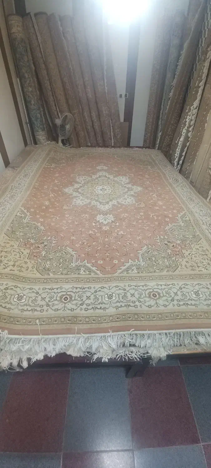 فرش ماشینی جفت ۹متری  نقشه هریس|فرش|سراب, |دیوار