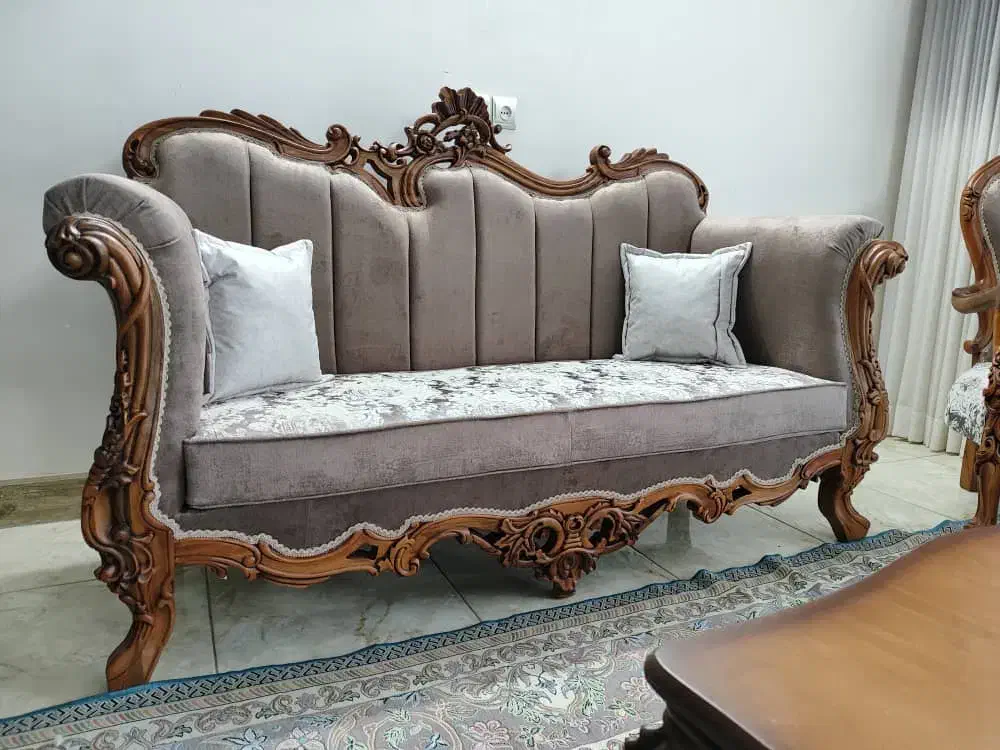 مبل سلطنتی ۹نفره(کاملانوبشرط|مبلمان خانگی و میز عسلی|فلاورجان, |دیوار