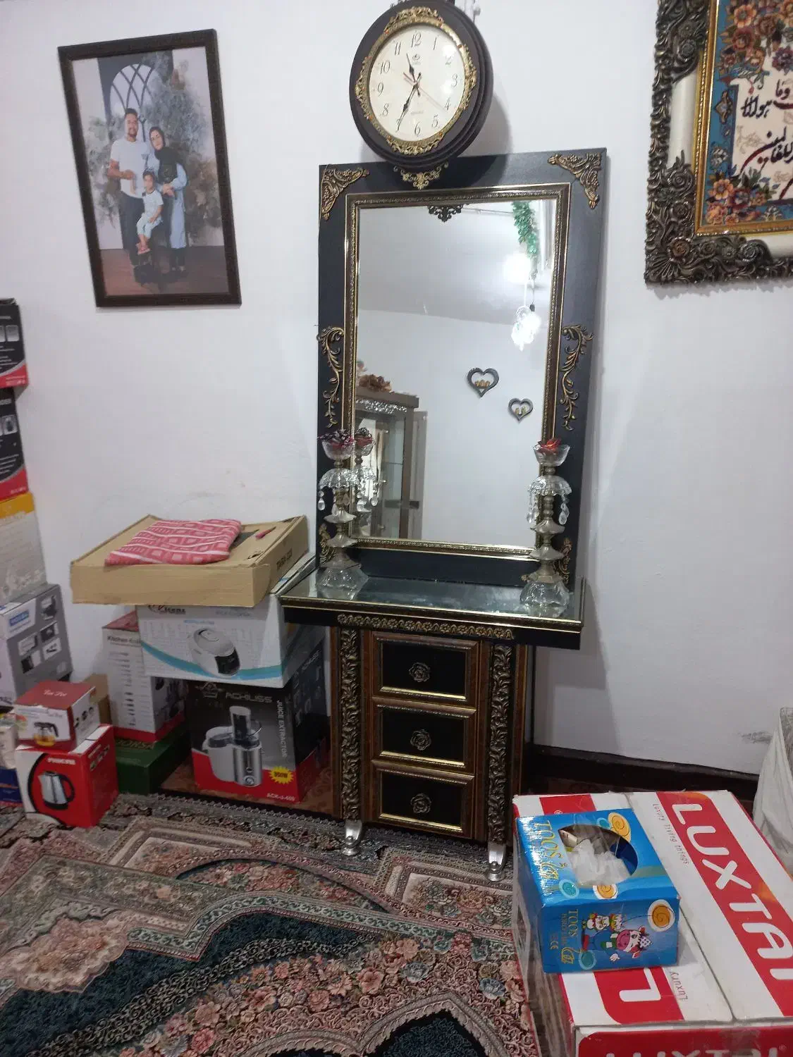 .تانکر.کالسکه.آینه شمعدان|بوفه، ویترین، کنسول|کنارک, |دیوار