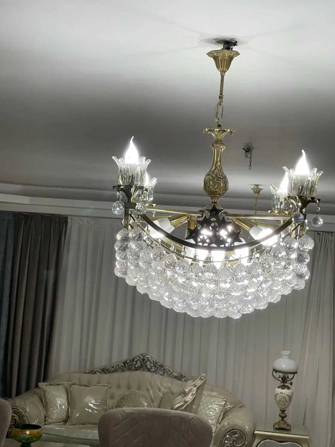 لوستر برنز با قیمت خوب|لوستر و چراغ آویز|تبریز, |دیوار