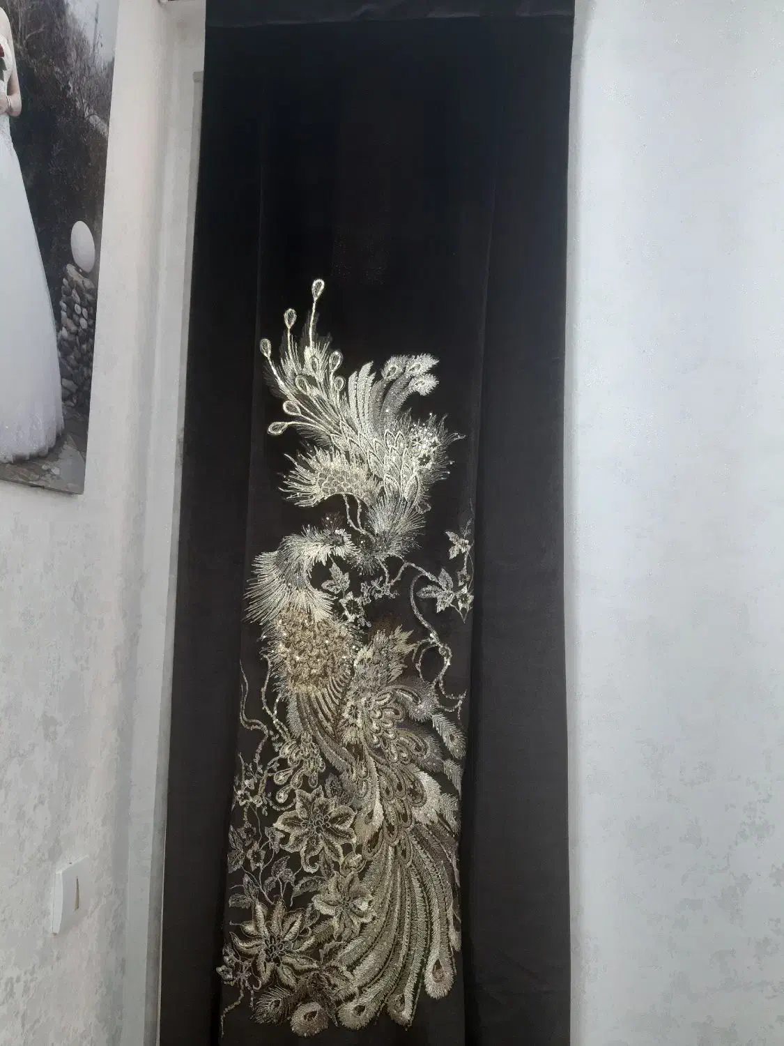 والن پرده کار دست هستش طرح طاووس|پرده، رانر، رومیزی|قزوین, |دیوار