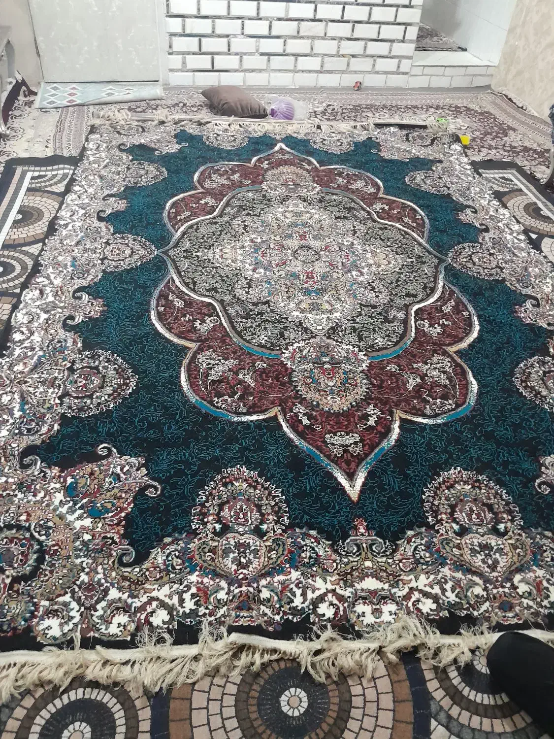 یک جفت فرش ۱۲ متری سالم تمیز شسته شده|فرش|باقرشهر, |دیوار