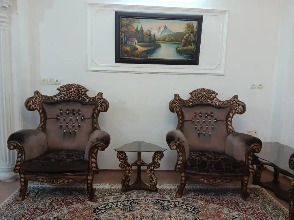 مبلمان ۷ نفره سلطنتی بسیار نو|مبلمان خانگی و میز عسلی|قائمشهر, |دیوار