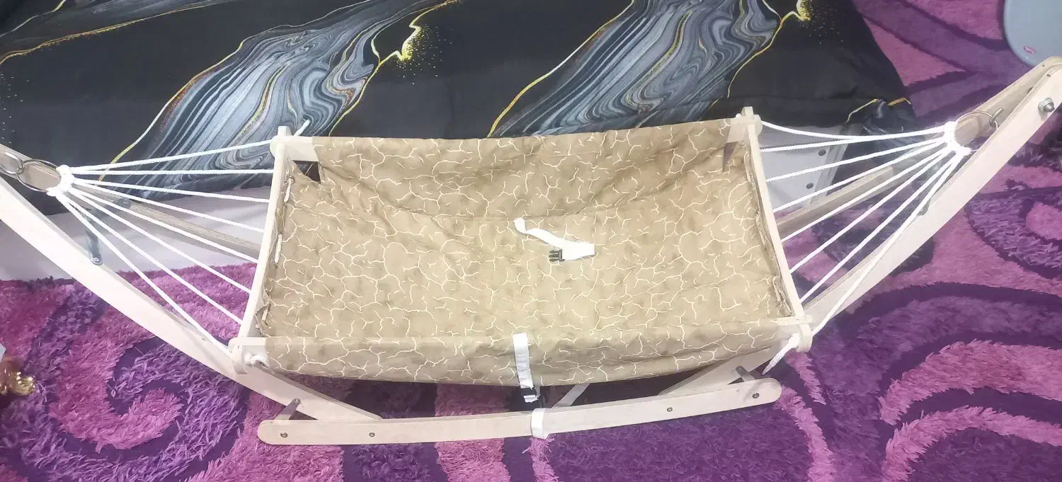 گهواره چوبی ننو|اسباب و اثاث بچه|رامهرمز, |دیوار