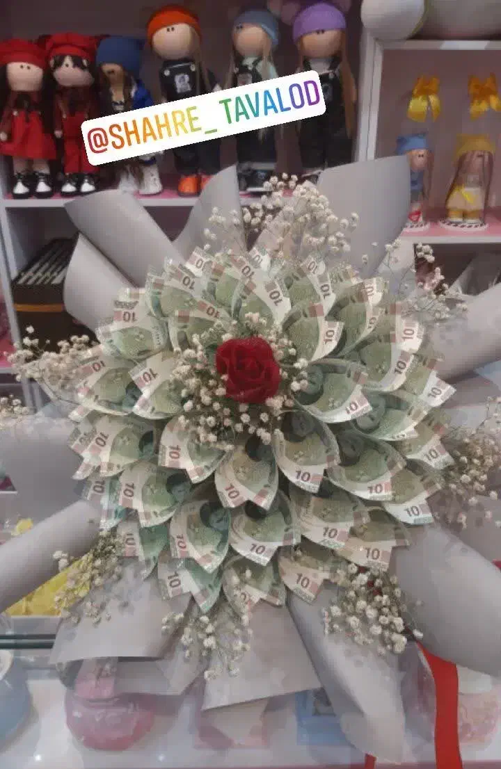 باکس پول ،تزیین پول و تراول|گل مصنوعی|قم, زاویه|دیوار