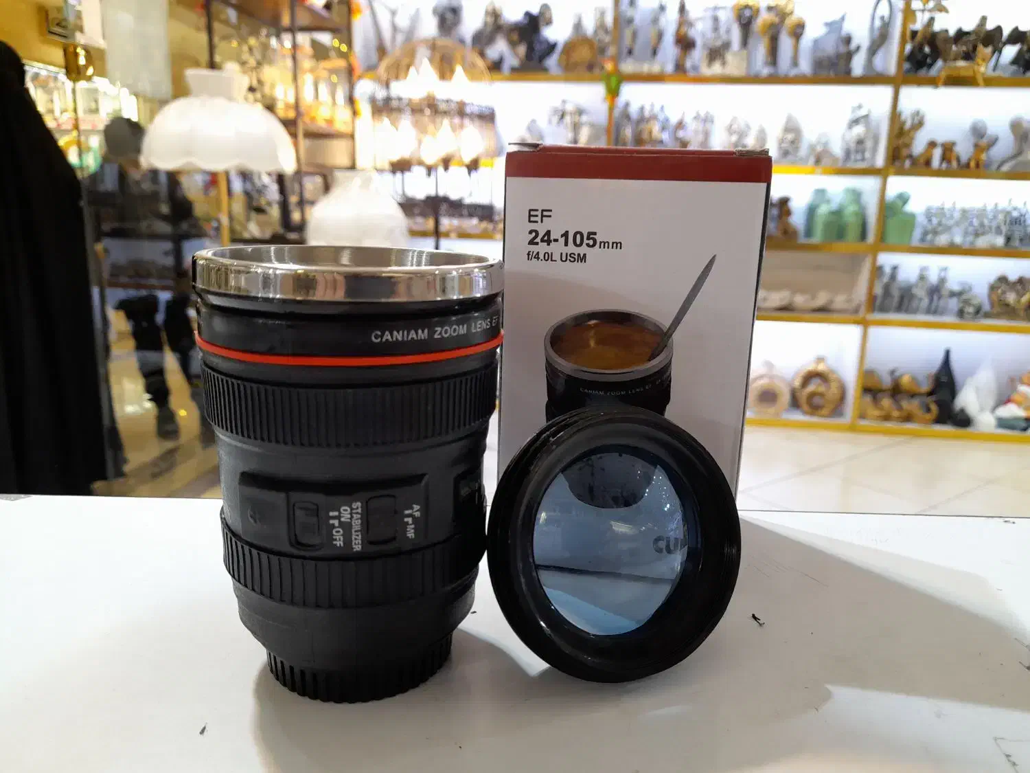 دوربینی آباژور فلزی فرنچ پرس ماگ دمنوش مجسمه آلبوم|دوربین عکاسی و فیلم‌برداری|قم, زاویه|دیوار