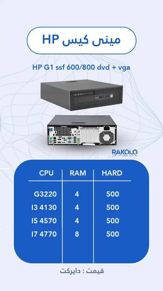انواع مینی کیس HP|رایانه رومیزی|مشهد, هفده شهریور|دیوار