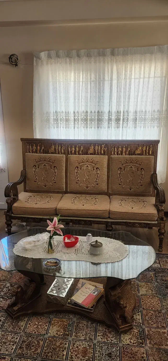 مبلمان استیل ۷نفره،میز ناهارخوری ۱۰نفره،بوفه دکوری|مبلمان خانگی و میز عسلی|کجور, |دیوار