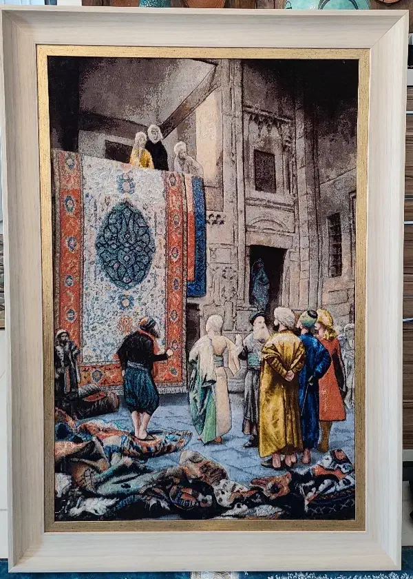 تابلو فرش دستباف|تابلو فرش|اندیشه, پرنیان|دیوار