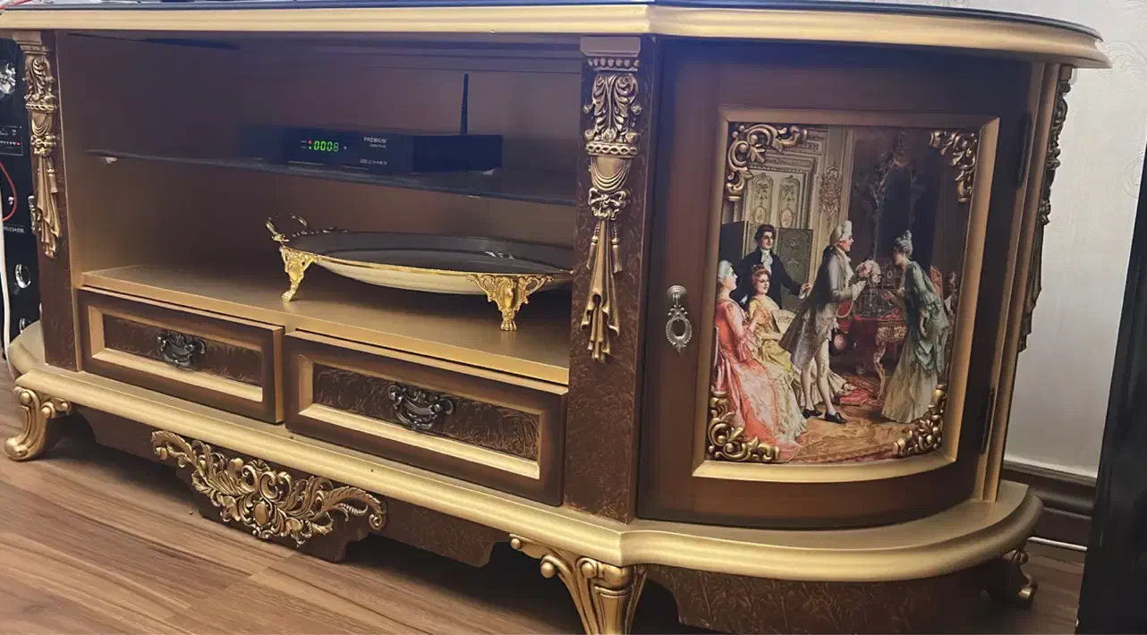 ست اینه کنسول ومیز تی وی چوبی تخت خواب اینه کنسول|بوفه، ویترین، کنسول|تبریز, |دیوار