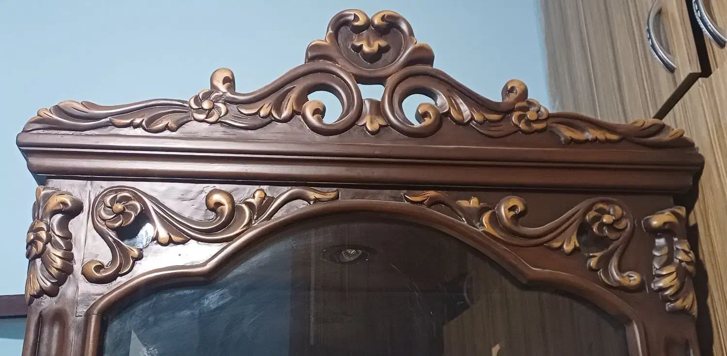 گنجه چوبی منبت کاری شده|بوفه، ویترین، کنسول|مشهد, نوید|دیوار