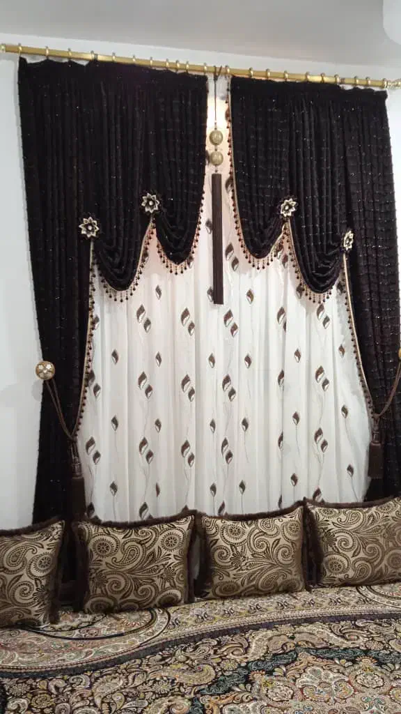 پرده مناسب پنجره دو متر و دو نیم|پرده، رانر، رومیزی|درگهان, |دیوار