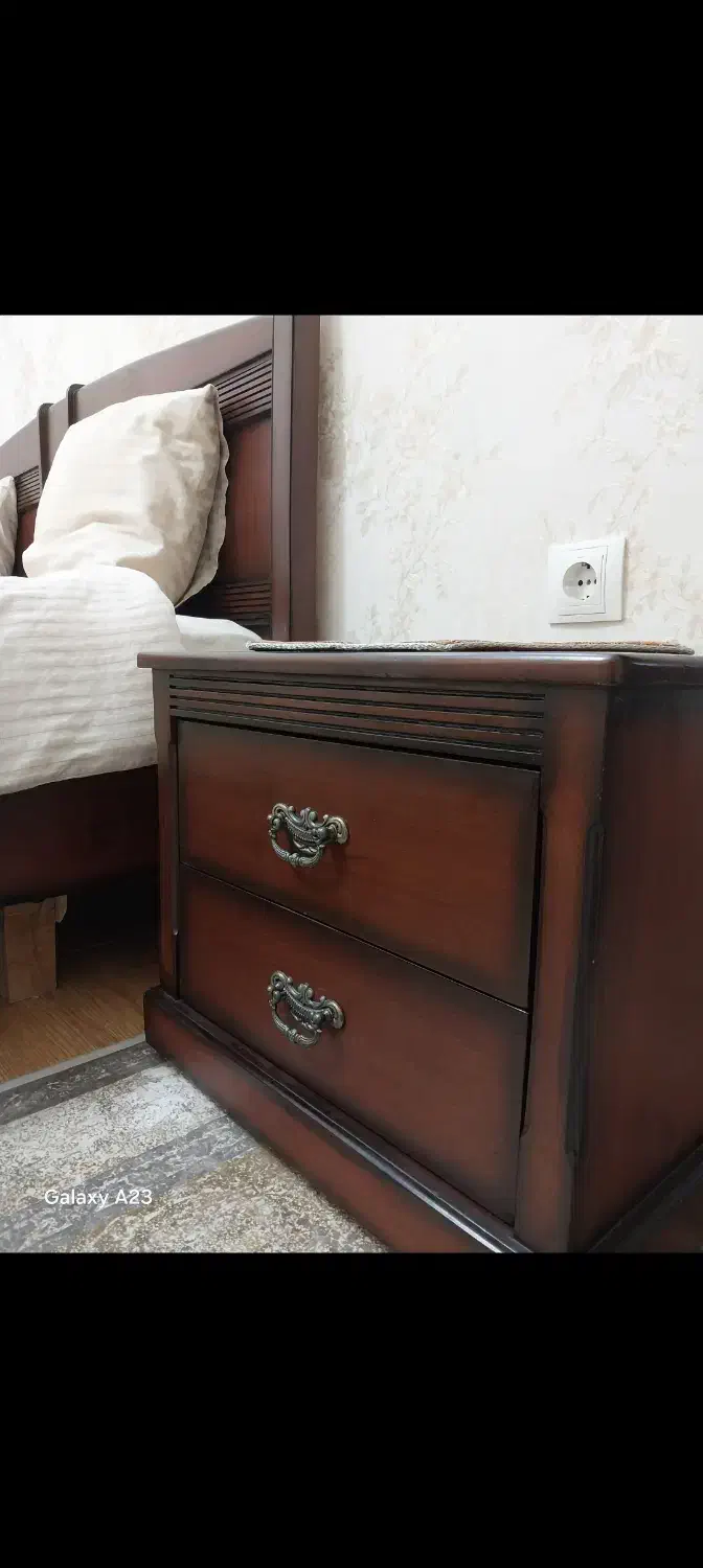 سرویس خواب دو نفره چوب راش به همراه تشک رویا|تخت و سرویس خواب|زنجان, |دیوار