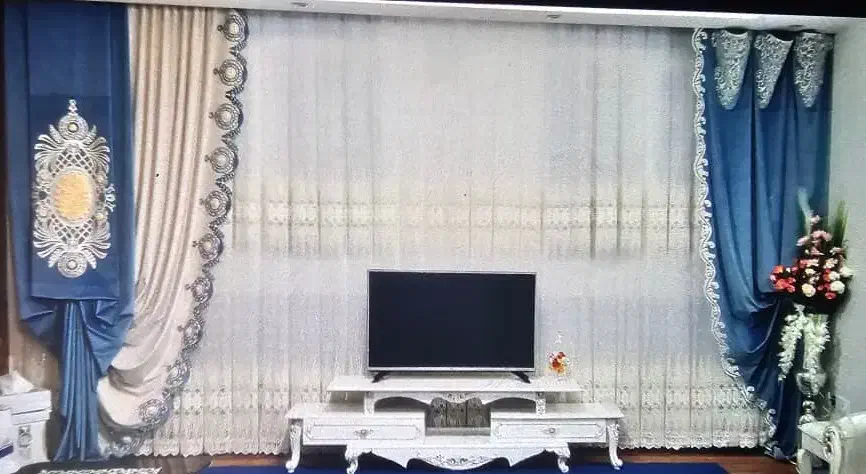 پرده  نوی نو۴مترونیم باسه تا والان مخمل‌ بازیرپرده|پرده، رانر، رومیزی|ازنا, |دیوار