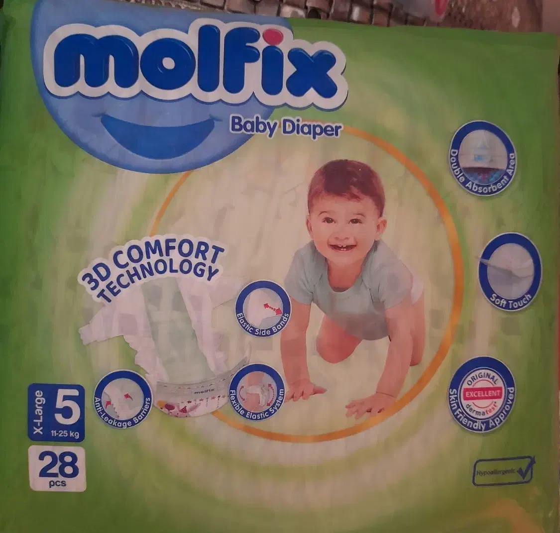 پوشک مولفیکس سایز ۵|اسباب و اثاث بچه|شیراز, اصلاح‌نژاد|دیوار