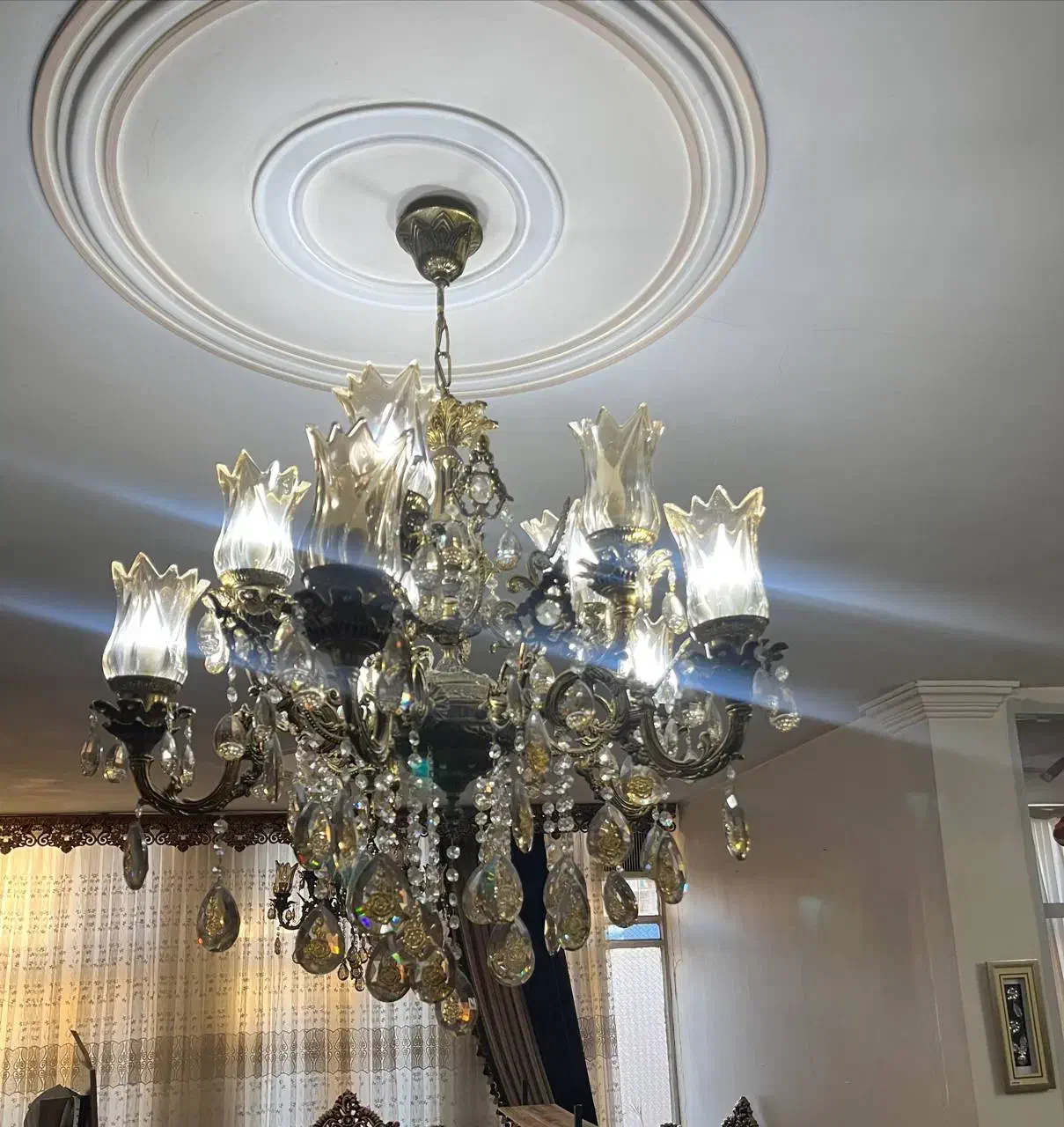 لوستر|لوستر و چراغ آویز|اراک, |دیوار