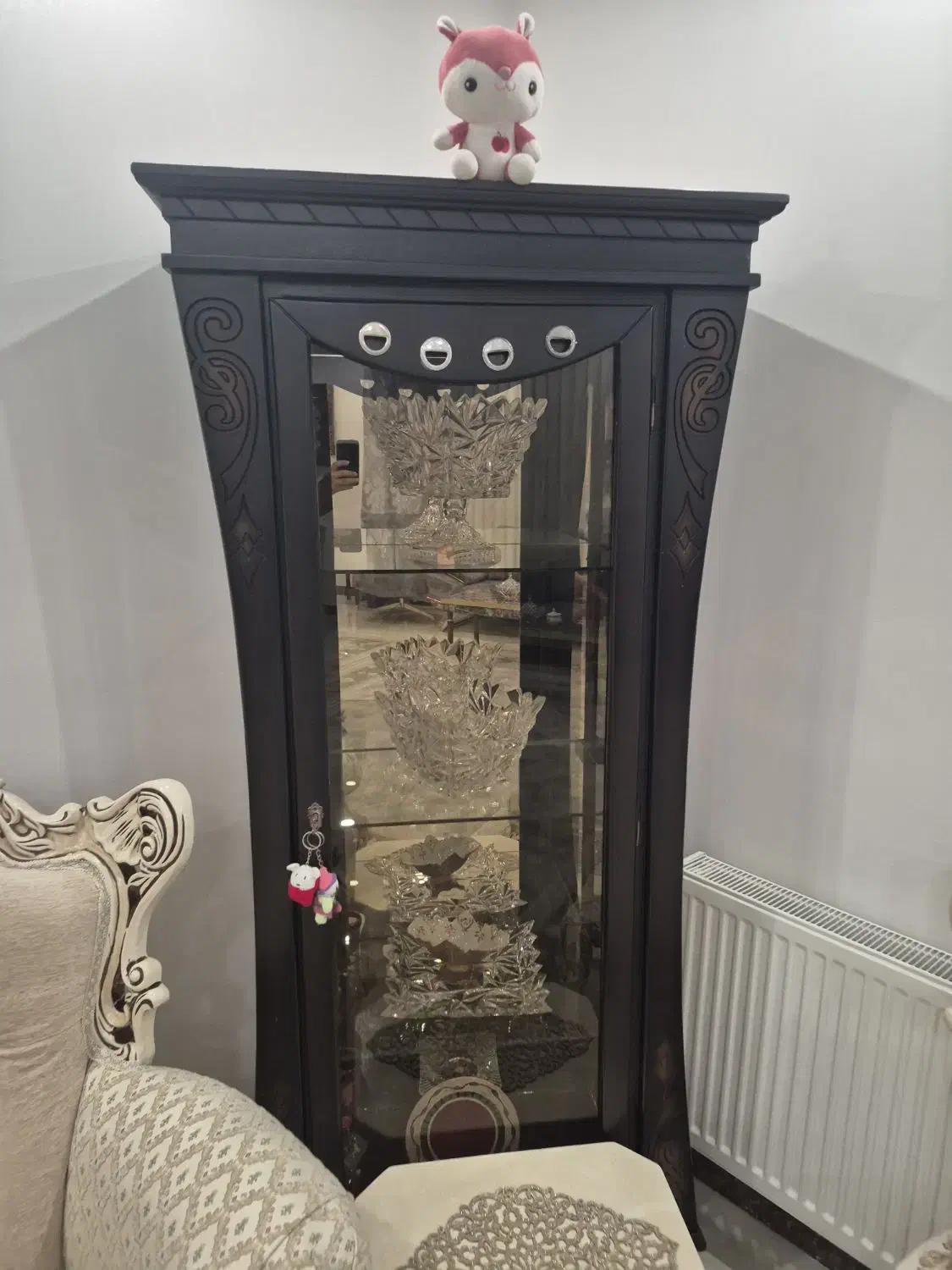 بوفه چوبی آینه دار|بوفه، ویترین، کنسول|پرند, فاز ۰|دیوار