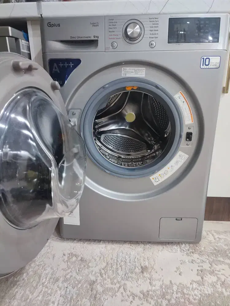 ماشین لباسشویی 9 کیلویی کم مصرف جی پلاس(درحدنو)|ماشین لباسشویی و خشک‌کن لباس|ری, دیلمان|دیوار