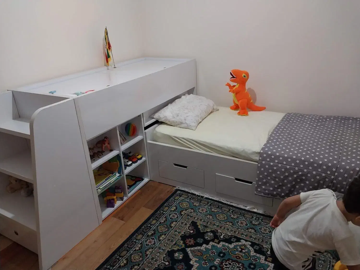 تخت دو طبقه کودک تمام MDF|تخت و سرویس خواب|رشت, گیل|دیوار