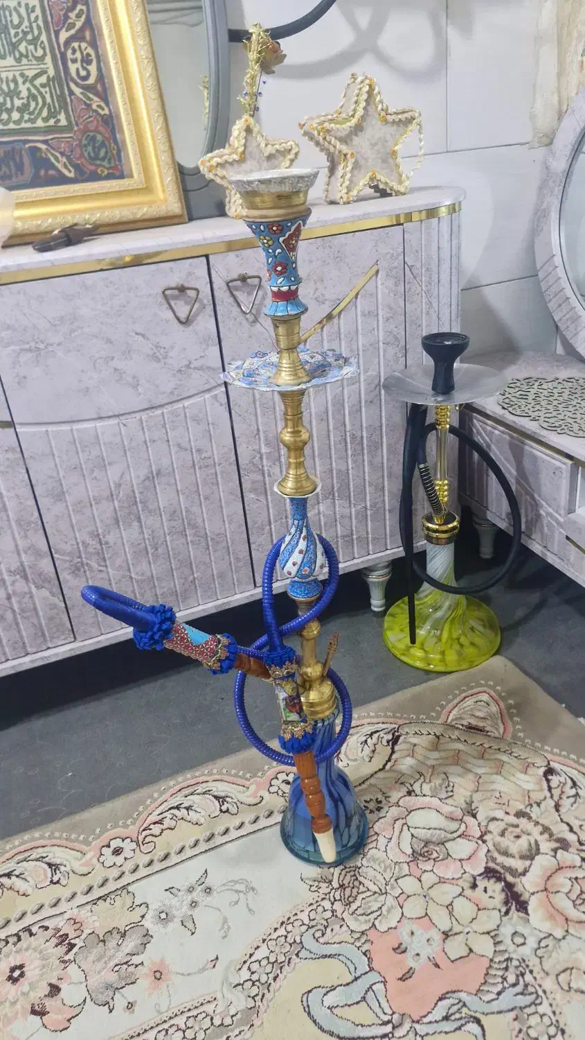 قلیان کلکسیونی فیروزه کوب|کلکسیون اشیاء عتیقه|شهریار, شهریار|دیوار