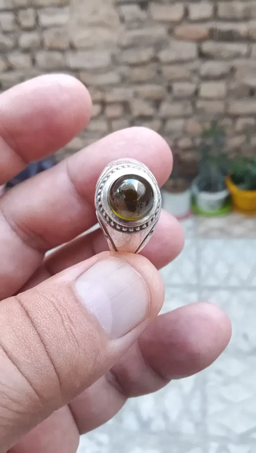 انگشتر عقیق یشم|جواهرات|خرم‌آباد, |دیوار