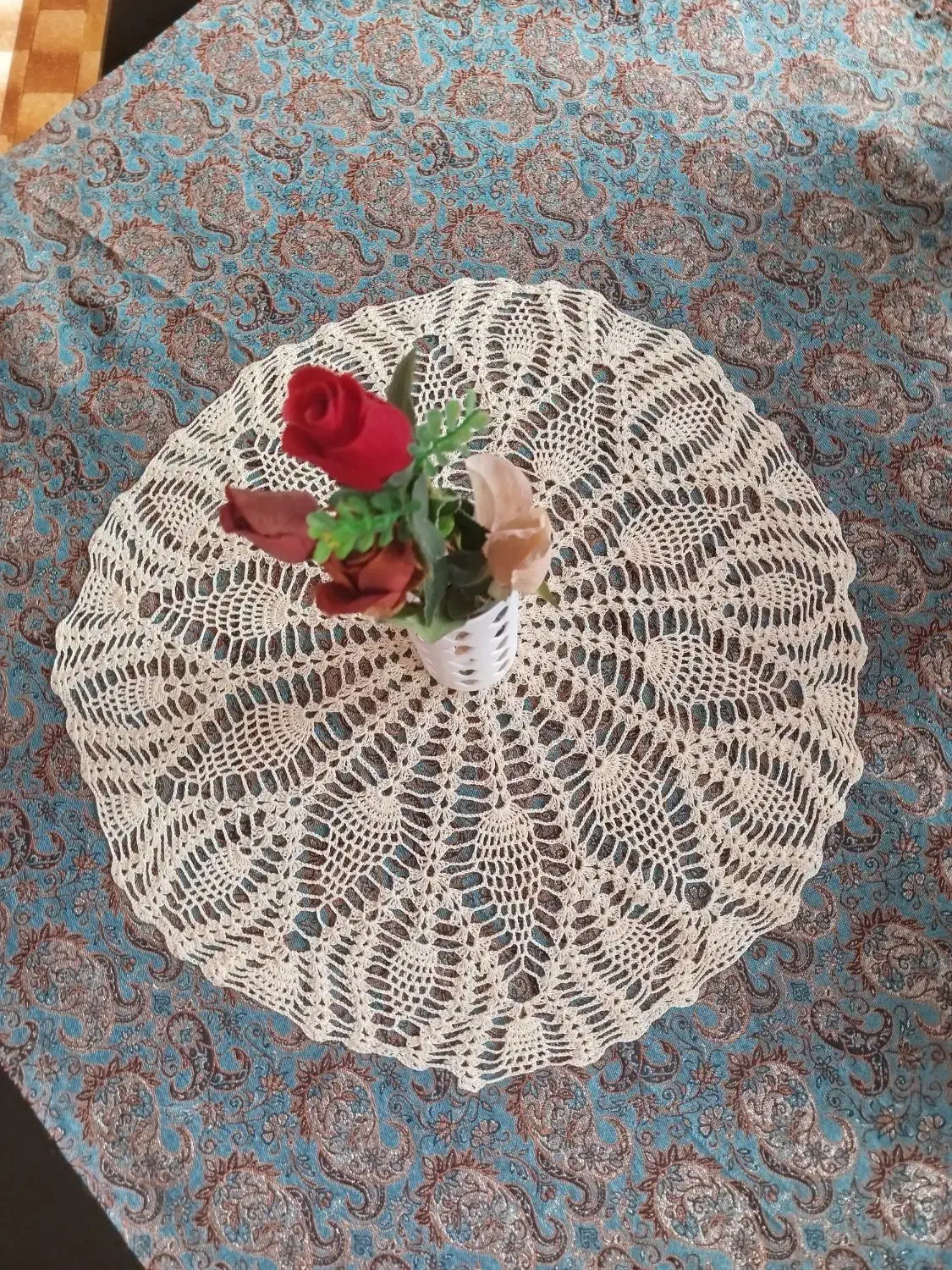 رومیزی ابریشم|پرده، رانر، رومیزی|قم, سنگ بند|دیوار