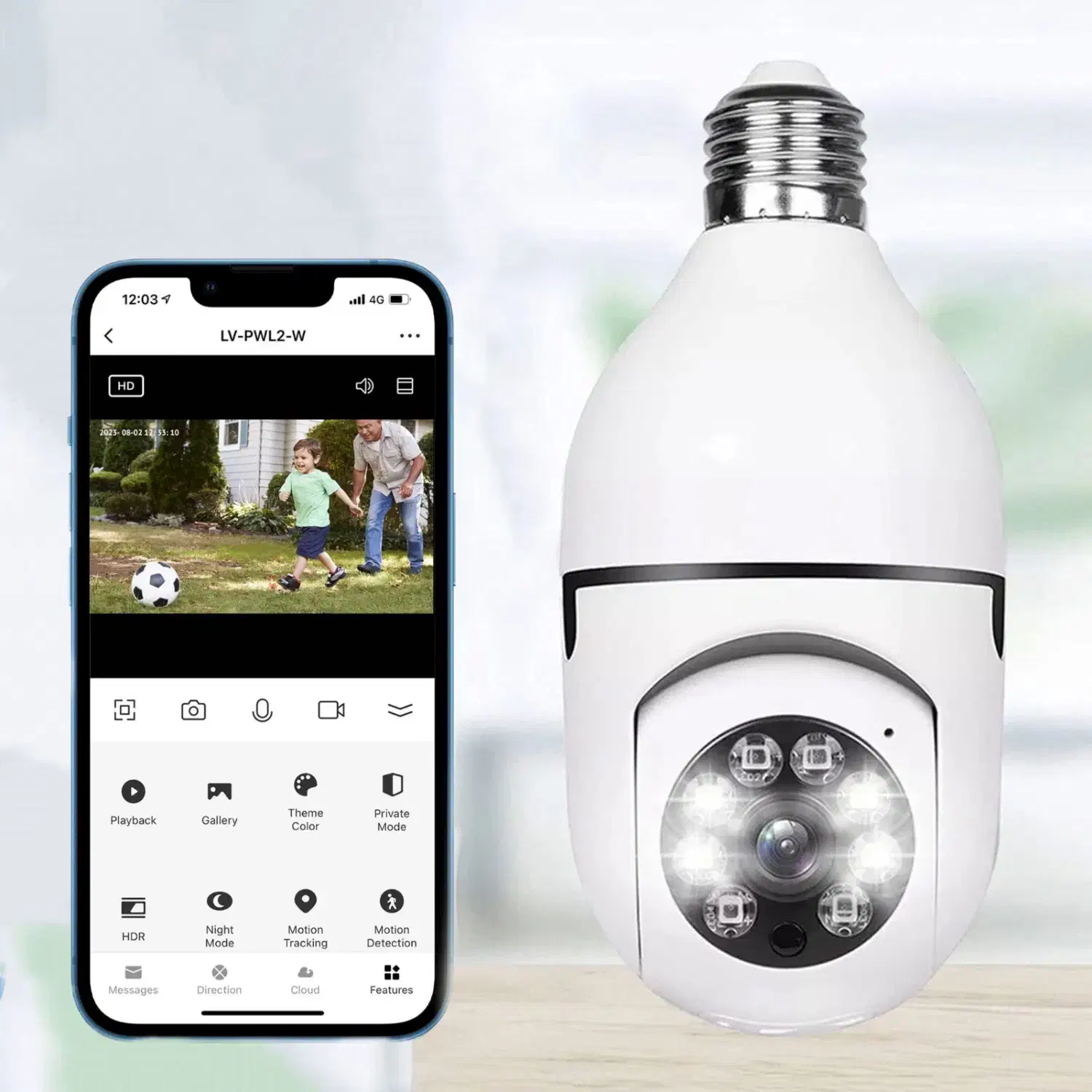 چشمی همیشه هوشیار/دوربین لامپی چرخشی مدل Smart Eye|خدمات پیشه و مهارت|نیشابور, دربقاضی|دیوار