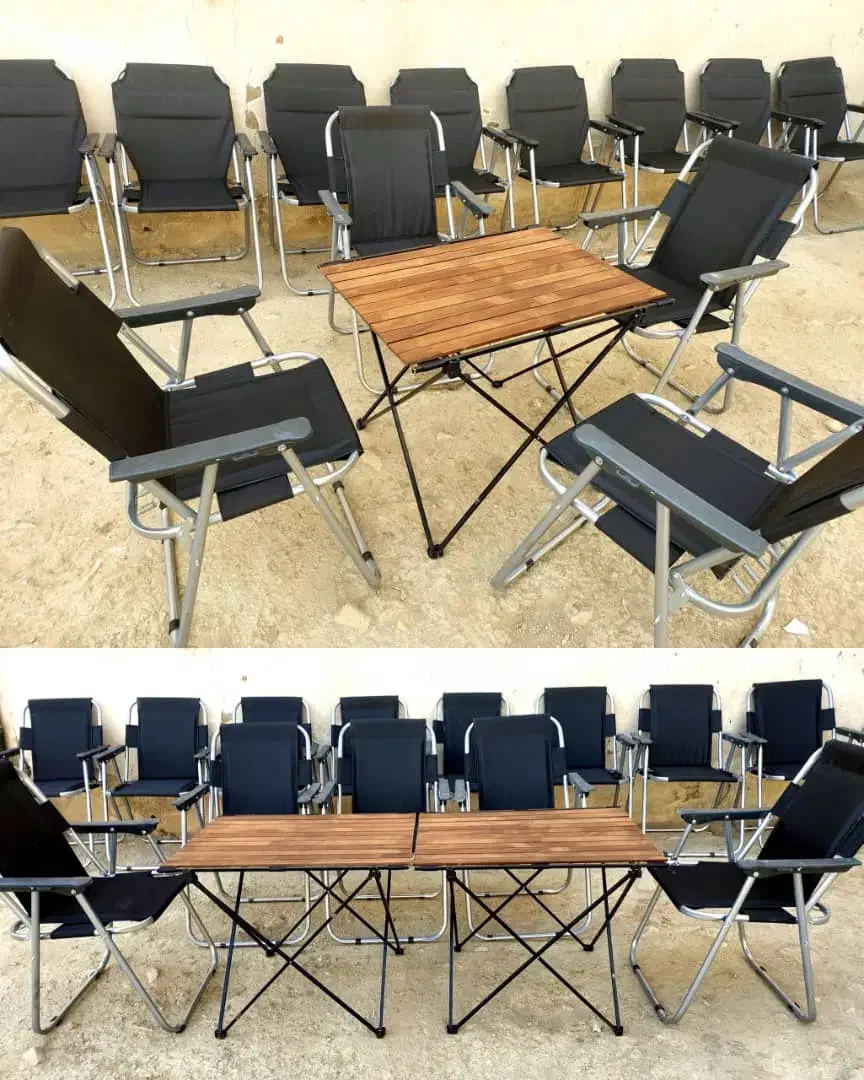 صندلی تاشو راحتی دسته دار مسافرتی ساحلی و میز سفری|صندلی و نیمکت|شیراز, گلکوب|دیوار