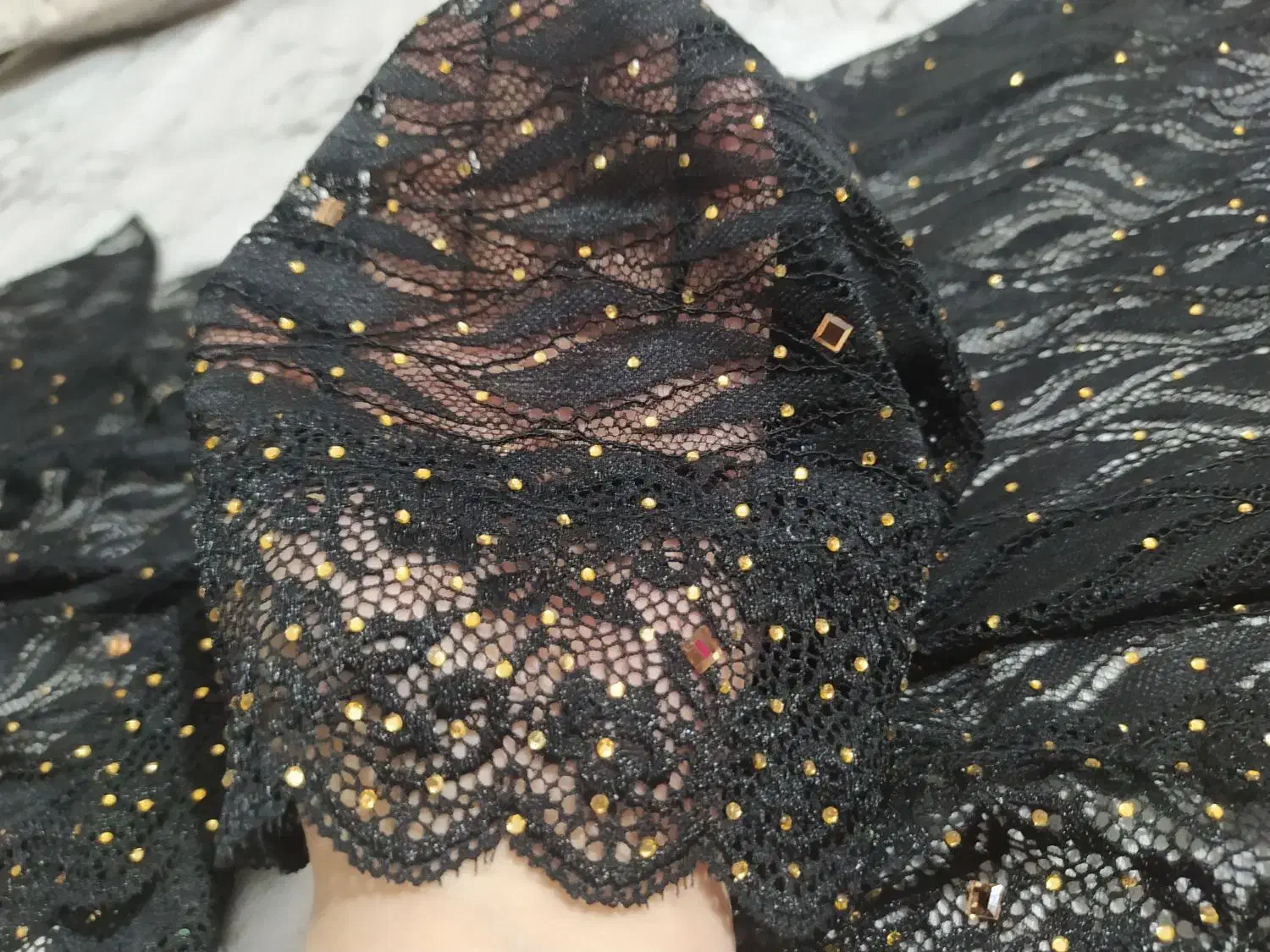 دامن و روسری گیپور نگین دار|لباس|سنندج, |دیوار