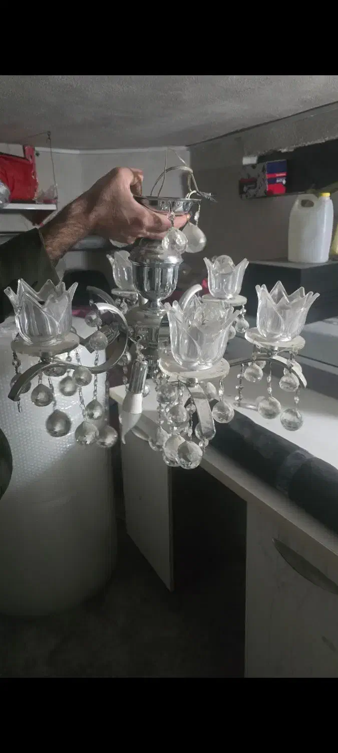 لوستر ۱۰ شعله|لوستر و چراغ آویز|سنندج, |دیوار