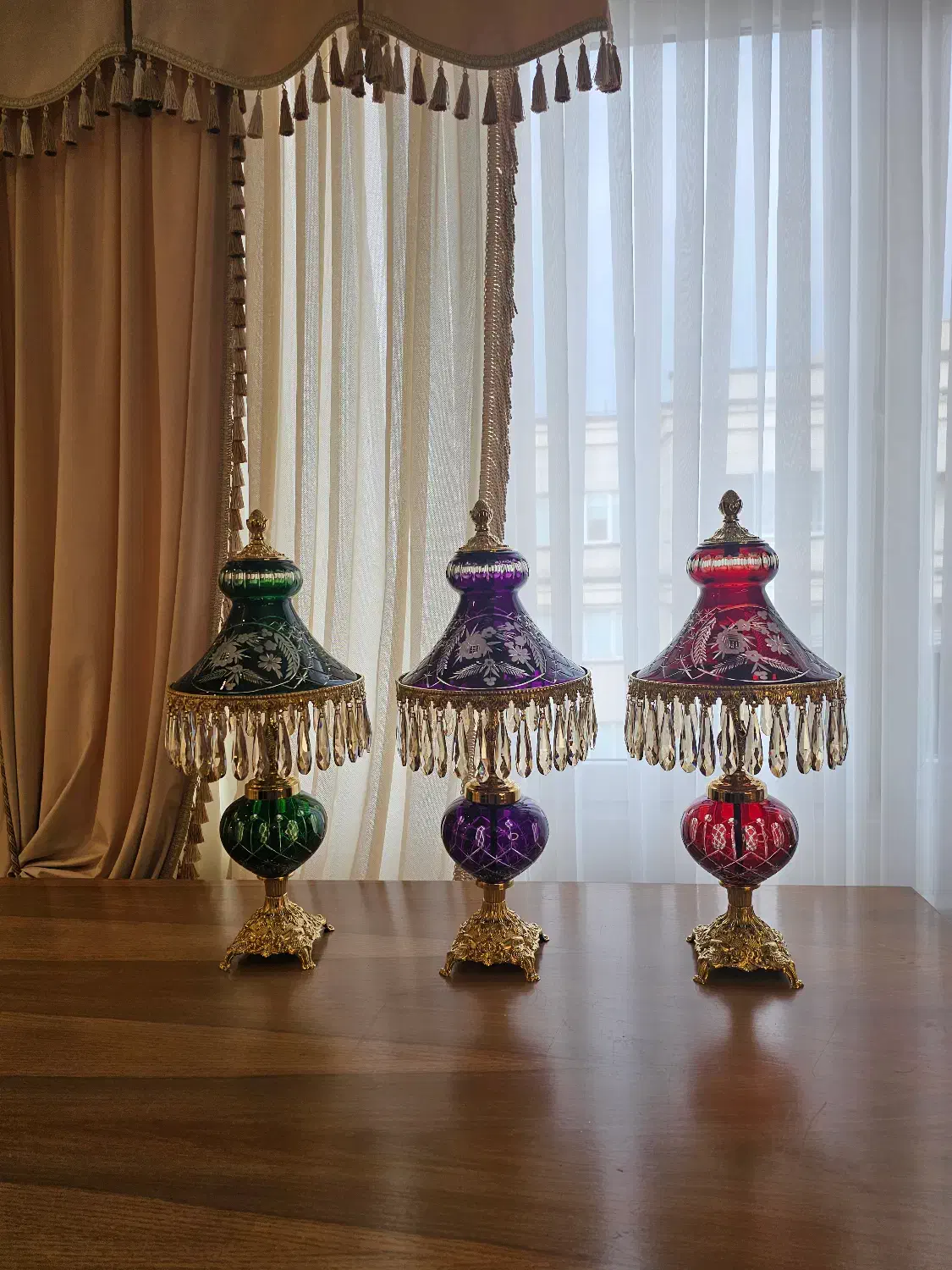 آباژور کریستال تراش دست|چراغ خواب و آباژور|تهران, تهرانسر شمالی|دیوار