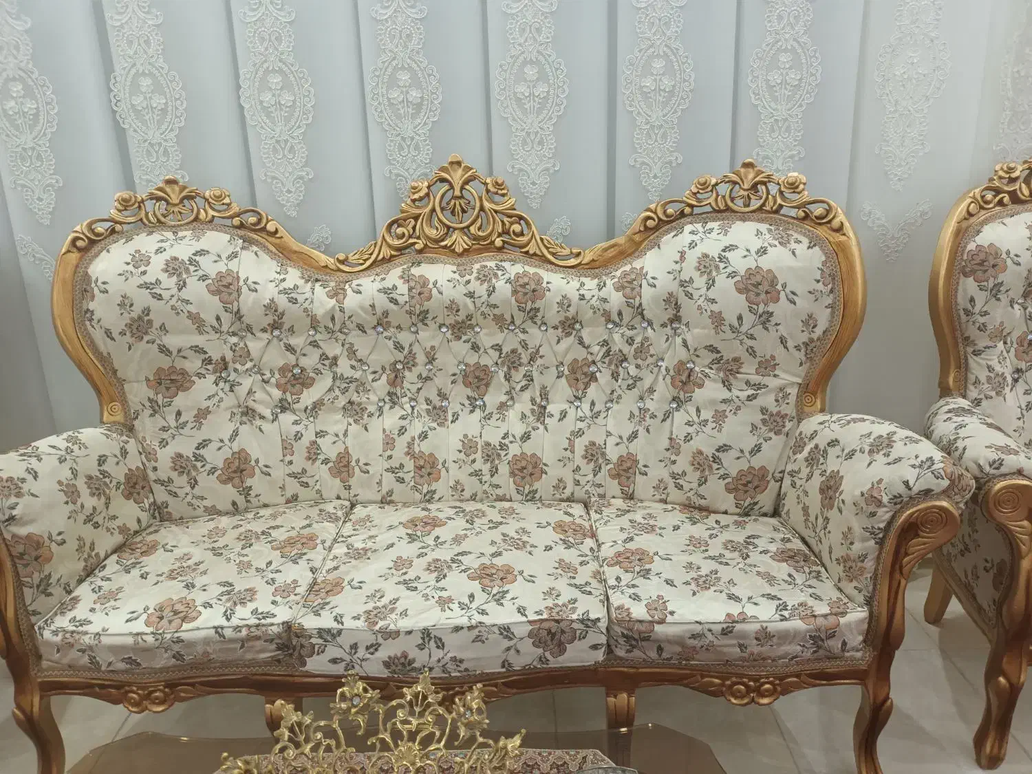 مبل سلطنتی ۹ نفره|مبلمان خانگی و میز عسلی|آذرشهر, |دیوار