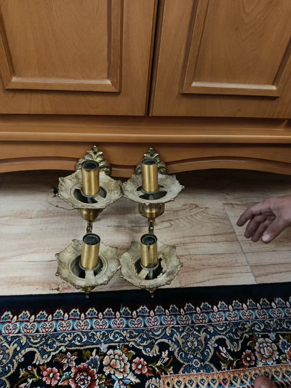 دو عدد لوستر دیوار کوب|لوستر و چراغ آویز|اراک, |دیوار