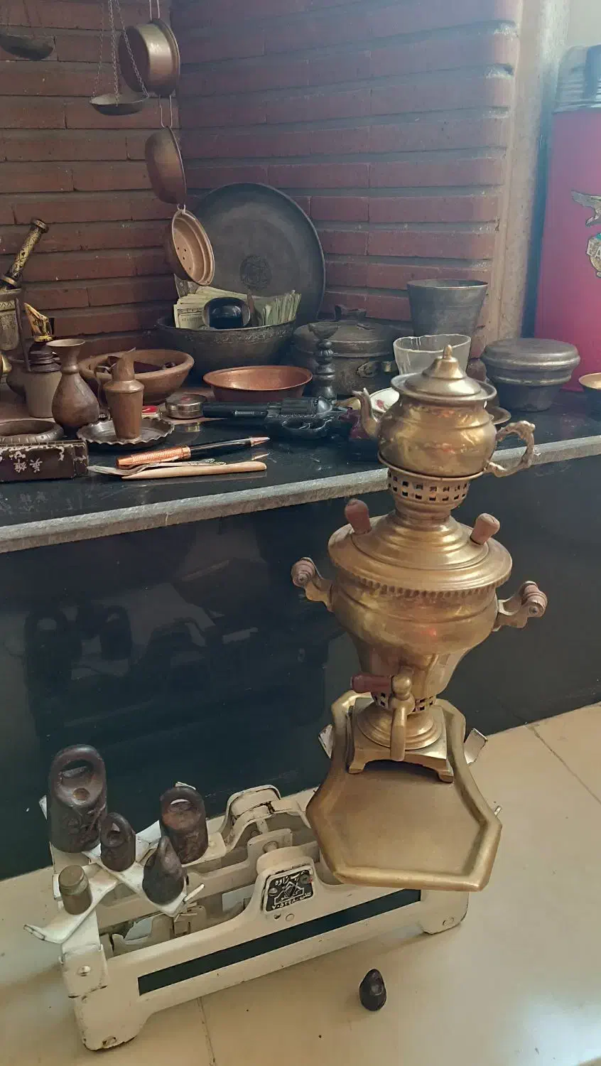 ست سماور برنجی سیسمونی|سماور، چای‌ساز، قهوه‌ساز|آمل, |دیوار