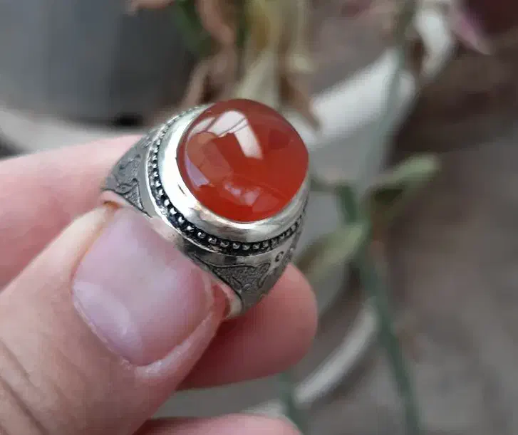 انگشتر عقیق سرخ یمنی|جواهرات|قم, باجک دو|دیوار