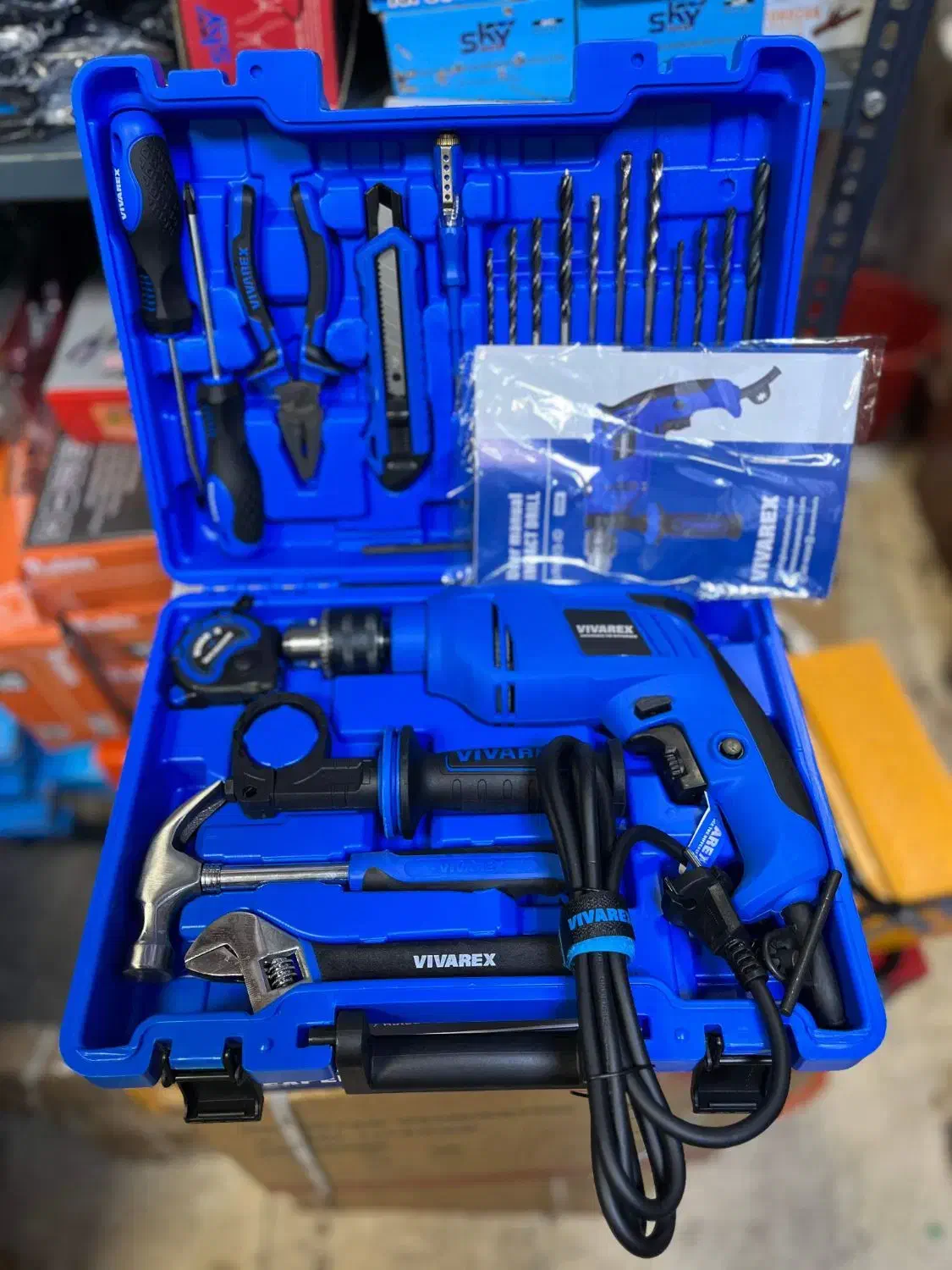 کیت دریل برقی چکشی 20عددی ویوارکس گارانتی با لوازم|ابزارآلات|هشتگرد, شهرک راه آهن|دیوار