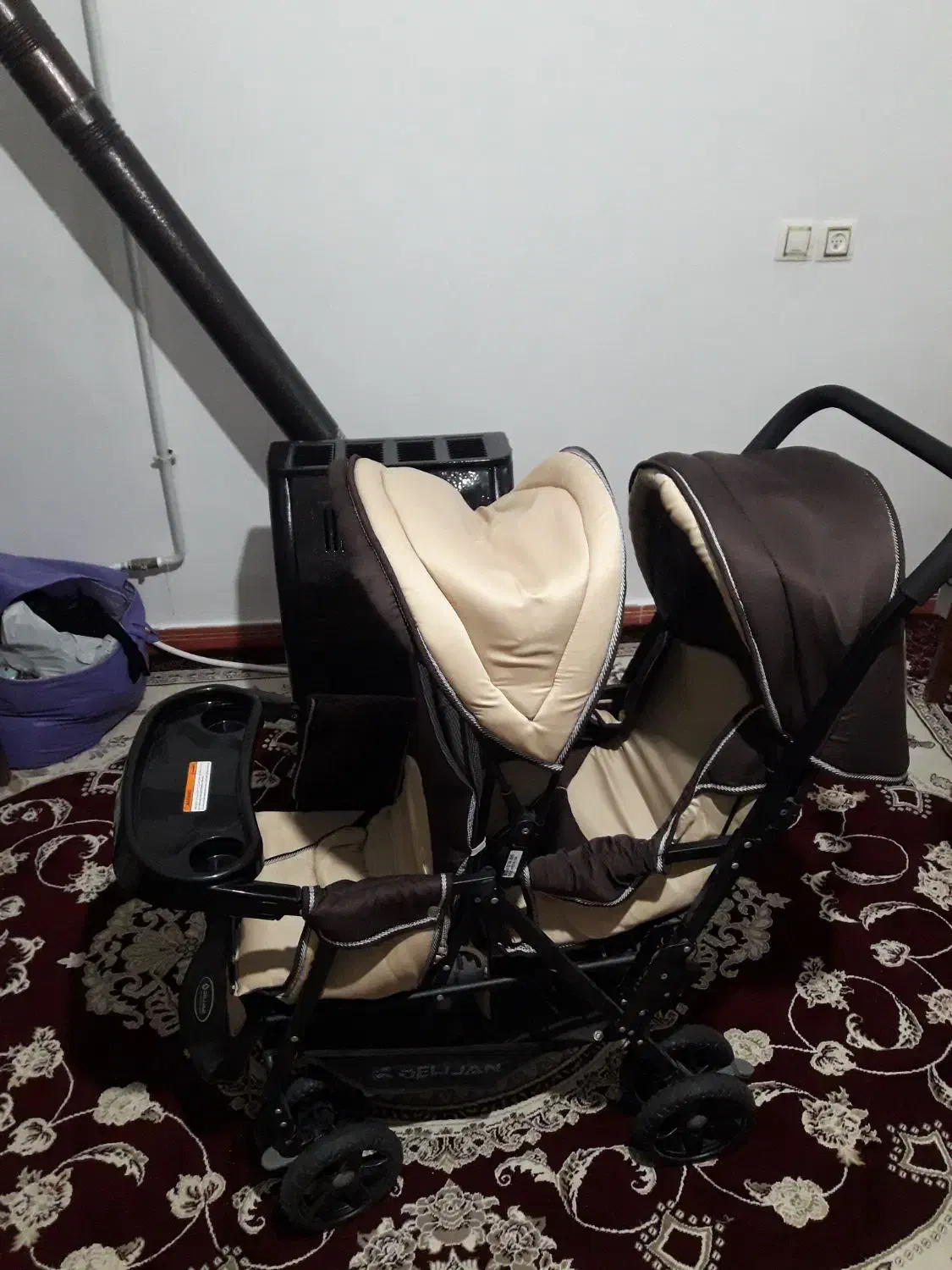 کالسکه دوقلو نو و آکبند|کالسکه و لوازم جانبی|هرسین, |دیوار