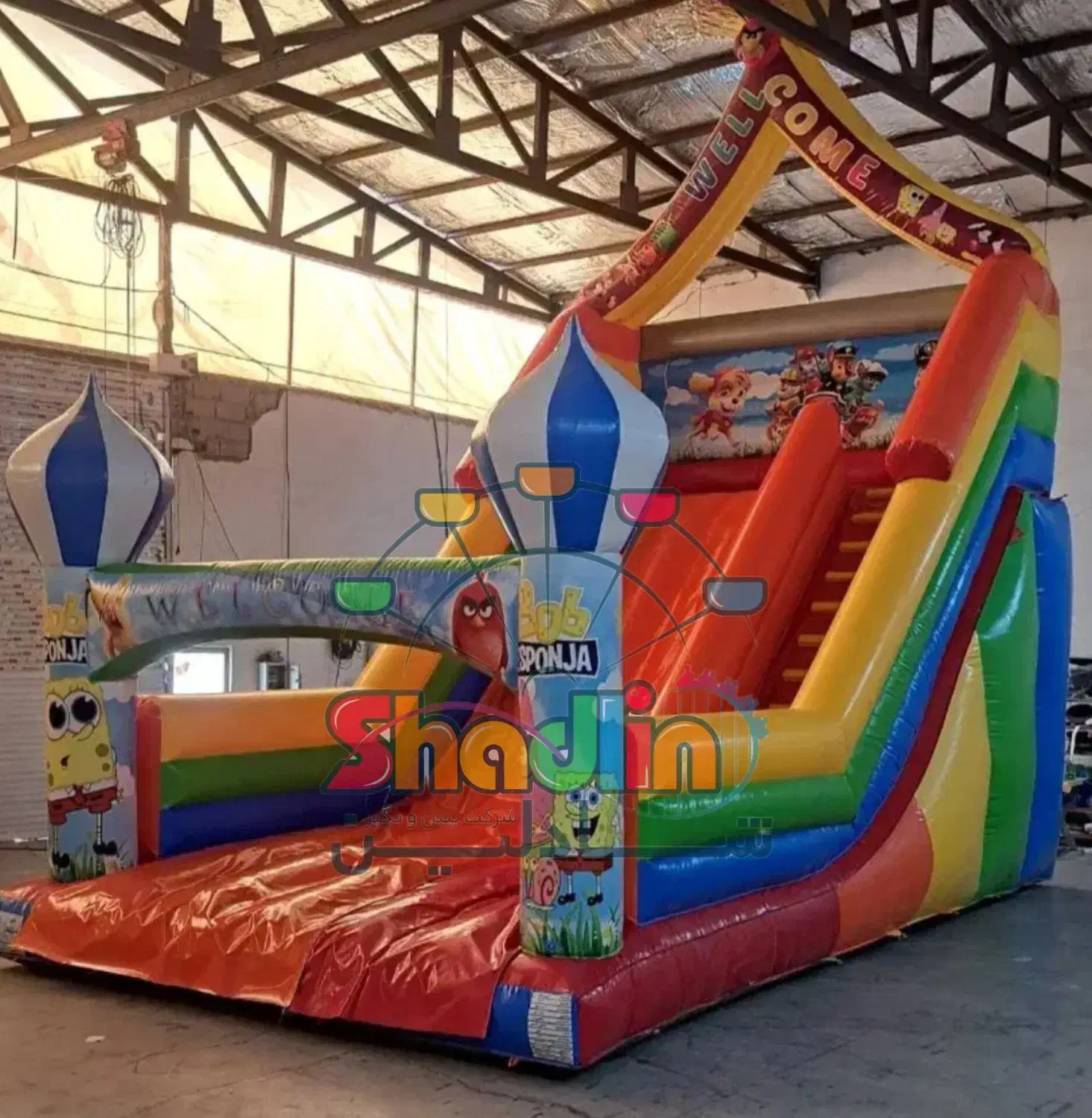 سرسره بادی قصربادی شهربازی ارتفاع۹متر ( شادلین )|اسباب‌‌بازی|تهران, جیحون|دیوار