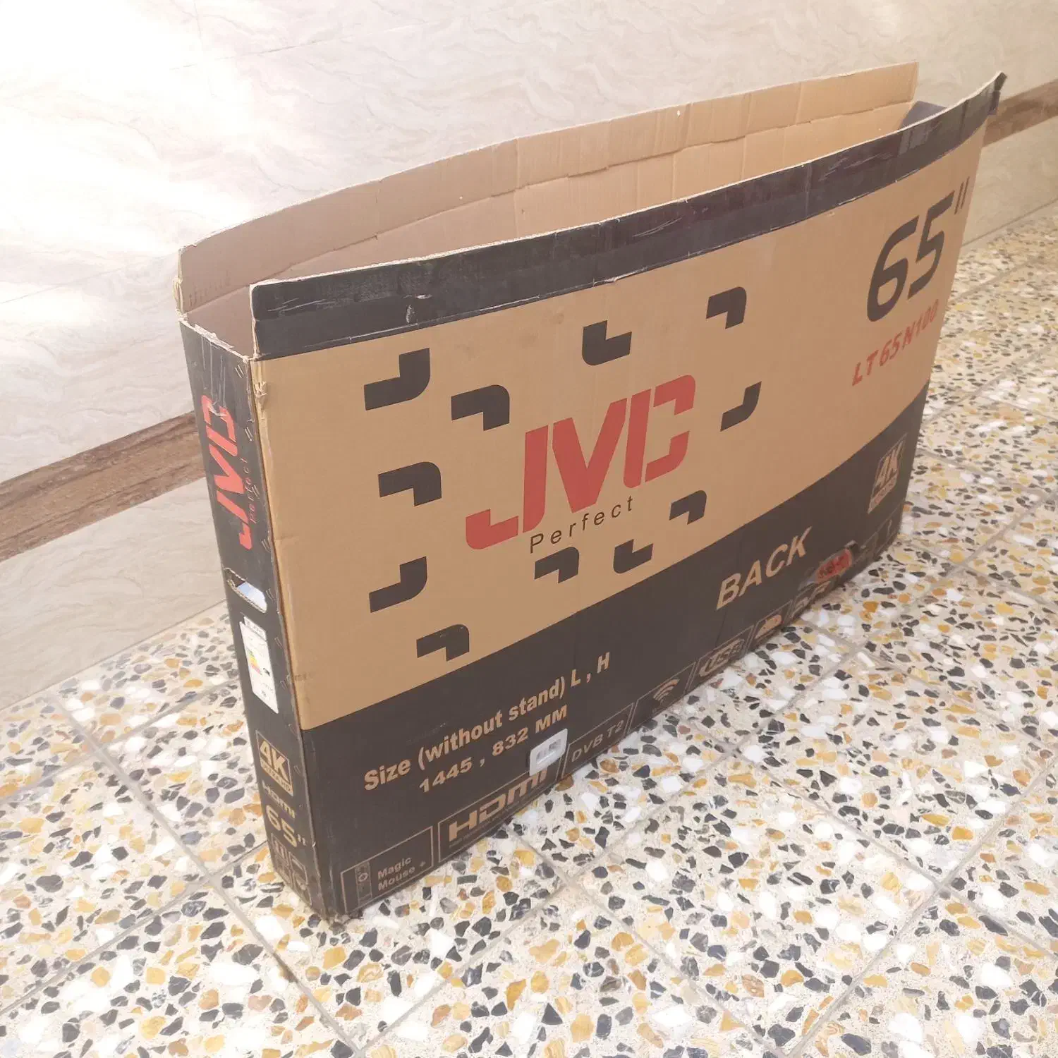 فروش کارتن تلویزیون 65 اینچ جی وی سی|ابزارآلات|نجفآباد, گلدشت|دیوار