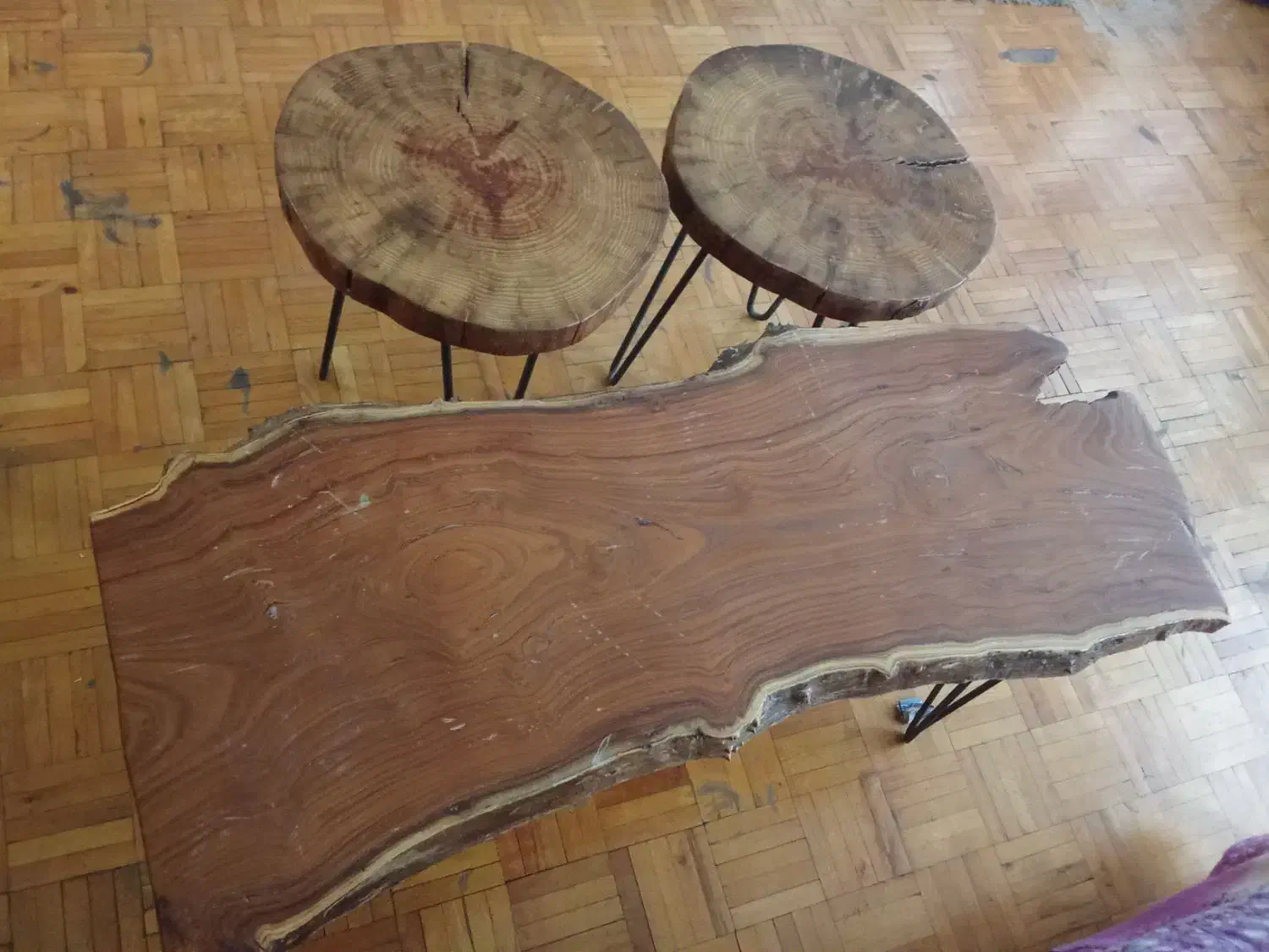 میز پذیرایی اسلپ طبیعی چوب انجیر|مبلمان خانگی و میز عسلی|تهران, نظامی گنجوی (توانیر)|دیوار