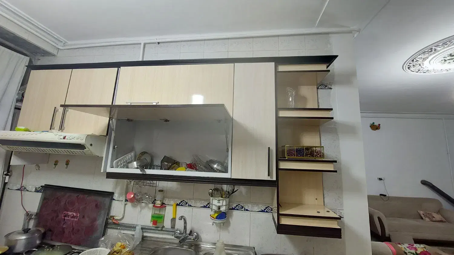 کابینت ام دی اف هود سینک|کتابخانه، شلف، قفسه‌های دیواری|اسلام‌‌آباد غرب, |دیوار