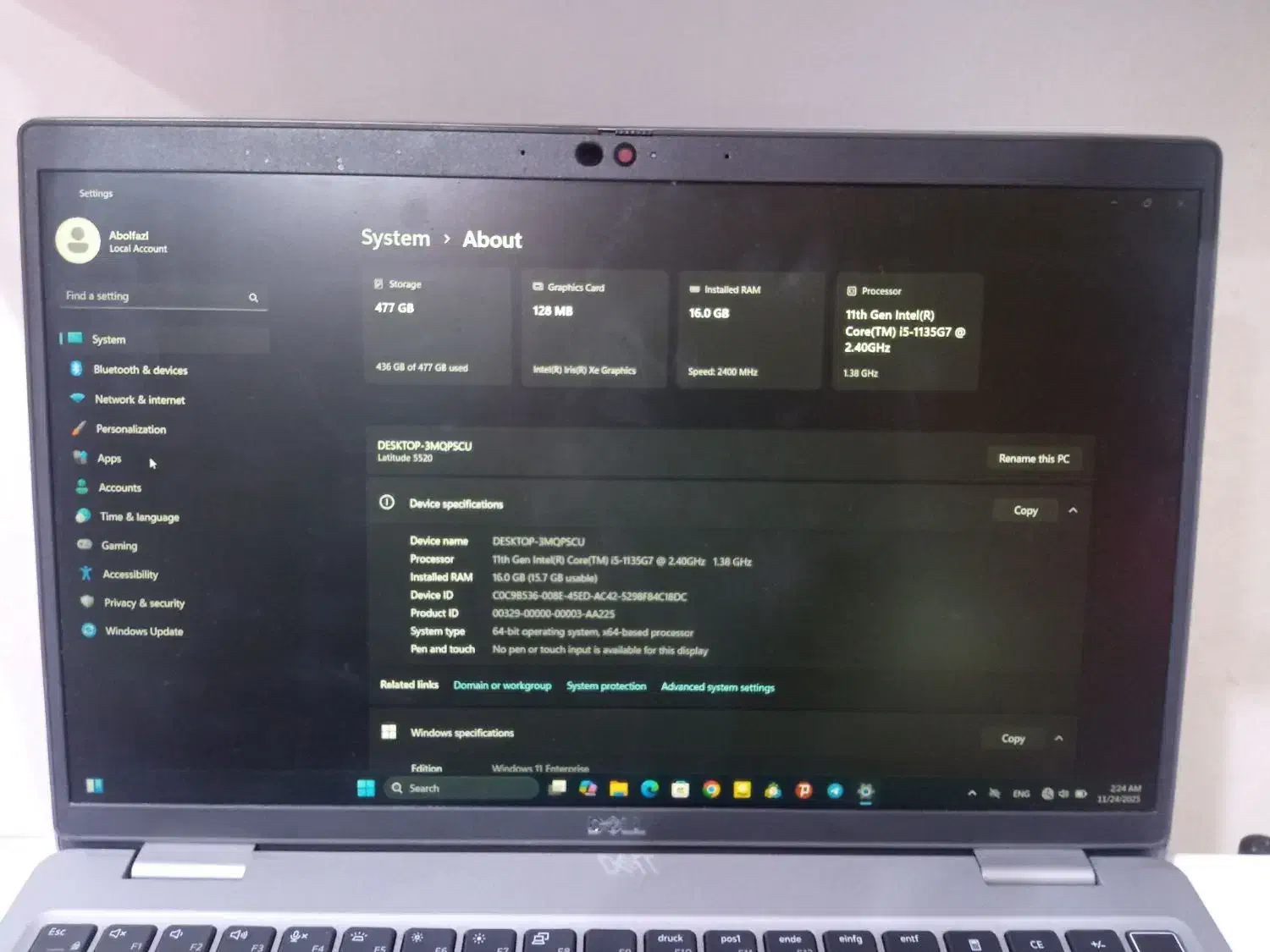 لپ تاپ دل نسل 11|رایانه همراه|زنجان, |دیوار