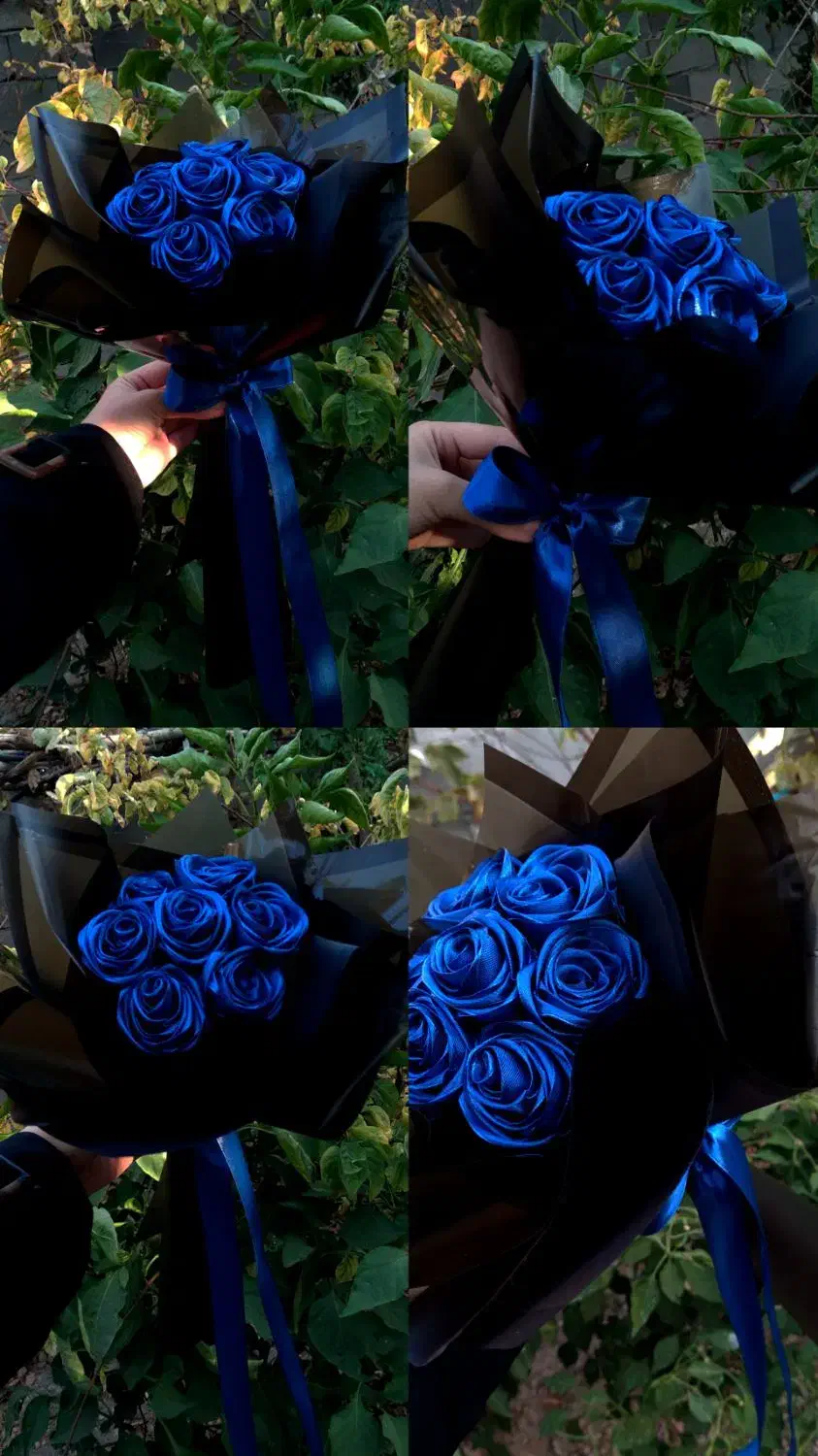 دسته گل های اقتصادی روبانی|گل مصنوعی|میانه, |دیوار